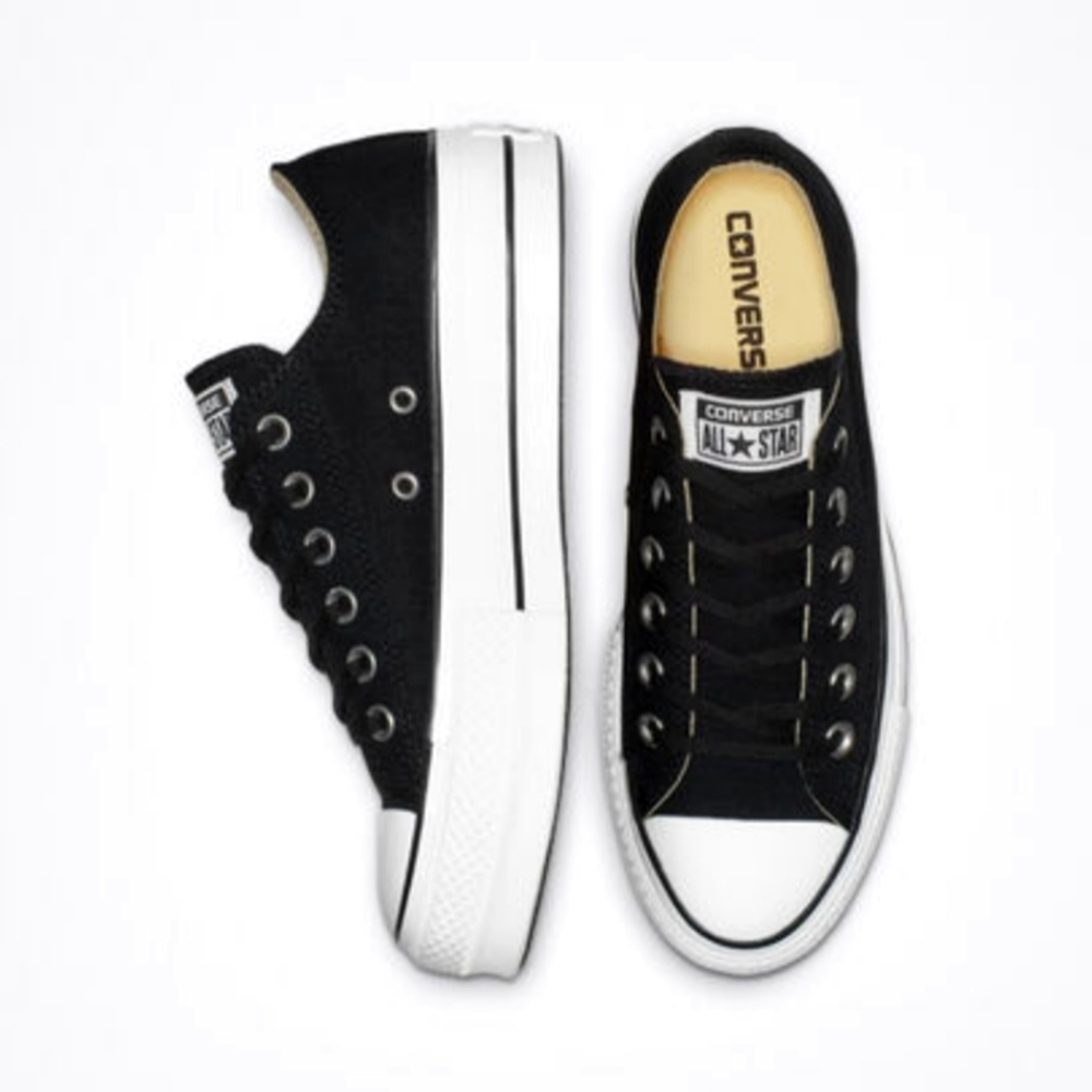 Black platform Converse Lowtop